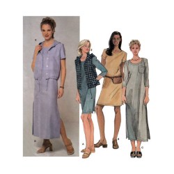 9260 EZ Simplicity SEMI FIT DRESS LENGTHS,  RELAX HOODIE VEST PATTERN 10-22 uncut